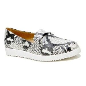 Naturalizer Monochrome Snake Print Loafers